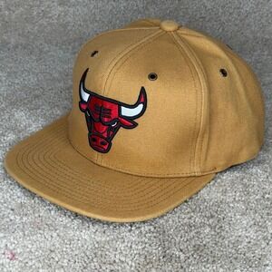 Mitchell & Ness Chicago Bulls Hat Mens OSFM Tan Good Snapback Canvas NBA Cap